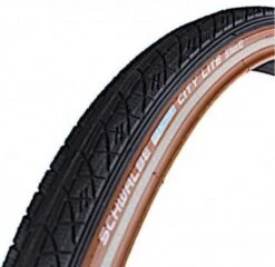 Schwalbe Buitenband City Lite 28 X 1 5/8 X 1 3/8 (37-622) Zwart/bruin -Fietsuitrustings Winkel 1200x1165 2