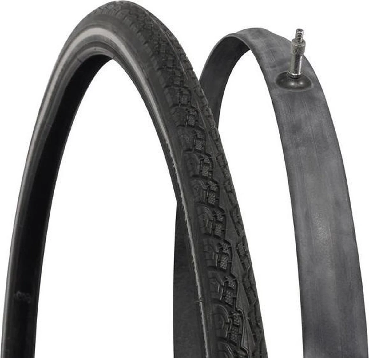 Dresco - Binnen- En Buitenband Fiets - Reflecterend - 28x1 5/8x1 3/8 - Dunlop Ventiel - 40mm 1 Dresco - Binnen- En Buitenband Fiets - Reflecterend - 28x1 5/8x1 3/8 - Dunlop Ventiel - 40mm