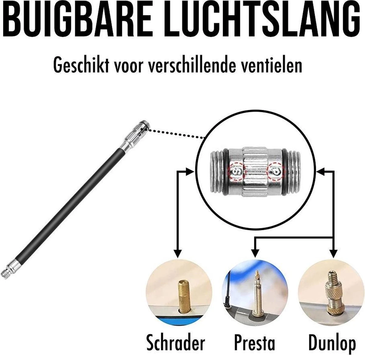 LHP Fietspomp Mini - Analoog Drukmeter - Inclusief Naaldventiel En Fietsbandreparatieset 5 LHP Fietspomp Mini - Analoog Drukmeter - Inclusief Naaldventiel En Fietsbandreparatieset - Afbeelding 5
