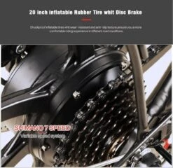 Samebike Elektrische Vouwfiet - Shimano 7 Speed Derailleur - 48V/ 10Ah Lithium Batterij - Aluminium -sportief/modern - 35km/u - Wit 16 Samebike Elektrische Vouwfiet - Shimano 7 Speed Derailleur - 48V/ 10Ah Lithium Batterij - Aluminium -sportief/modern - 35km/u - Wit -Fietsuitrustings Winkel 1200x1167 6