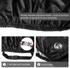 Beschermhoes + Zadelhoes + Opbergtas - 2 Fietsen - 210D - Alle Weersinvloeden - 75 X 110 X 200 Cm (B*H*L) -Fietsuitrustings Winkel 1200x1168 9