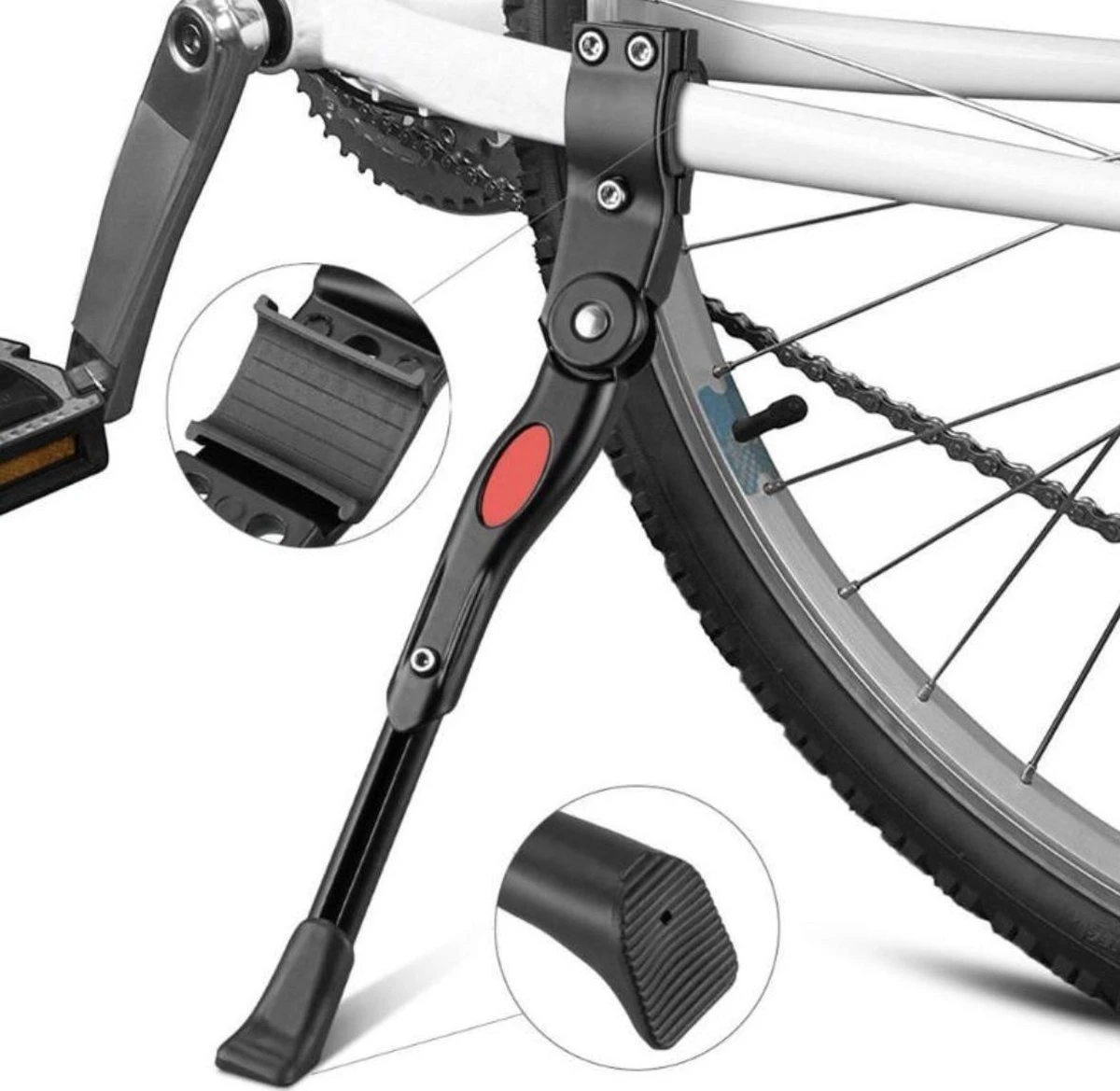 Ekkong - Fietsstandaard Enkel 26 Cm Zijstandaard Aluminium Roestvrij Fiets Mountainbikes Makkelijk - Mountainbike Standaard Universeel - MTB Kickstand 3 Ekkong - Fietsstandaard Enkel 26 Cm Zijstandaard Aluminium Roestvrij Fiets Mountainbikes Makkelijk - Mountainbike Standaard Universeel - MTB Kickstand - Afbeelding 3