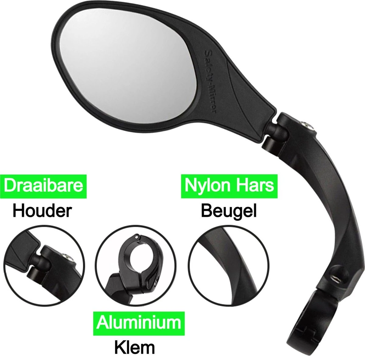 Merkloos Life-X Fietsspiegel – Ebike – 360° Verstelbaar – Links 5 Merkloos Life-X Fietsspiegel – Ebike – 360° Verstelbaar – Links - Afbeelding 5