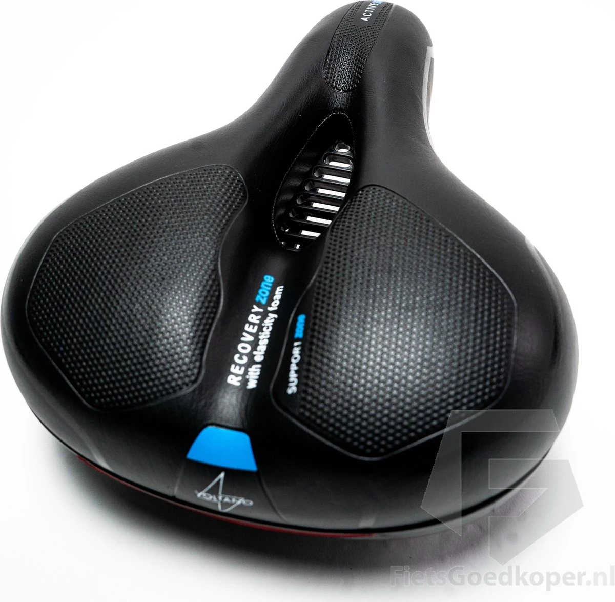 Voltano Fietszadel Met Gelpads - Zwart/Blauw - Uitsparing - Zadelvering - Unisex - Incl. Gratis Zadelstrop 5 Voltano Fietszadel Met Gelpads - Zwart/Blauw - Uitsparing - Zadelvering - Unisex - Incl. Gratis Zadelstrop - Afbeelding 5