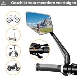 BikePro Verstelbare Fietsspiegel Set Incl. Reflectoren - Links & Rechts - Achteruitkijkspiegel Fiets - Geschikt Voor E Bike, Fiets, Motor, Step -Fietsuitrustings Winkel 1200x1175 1