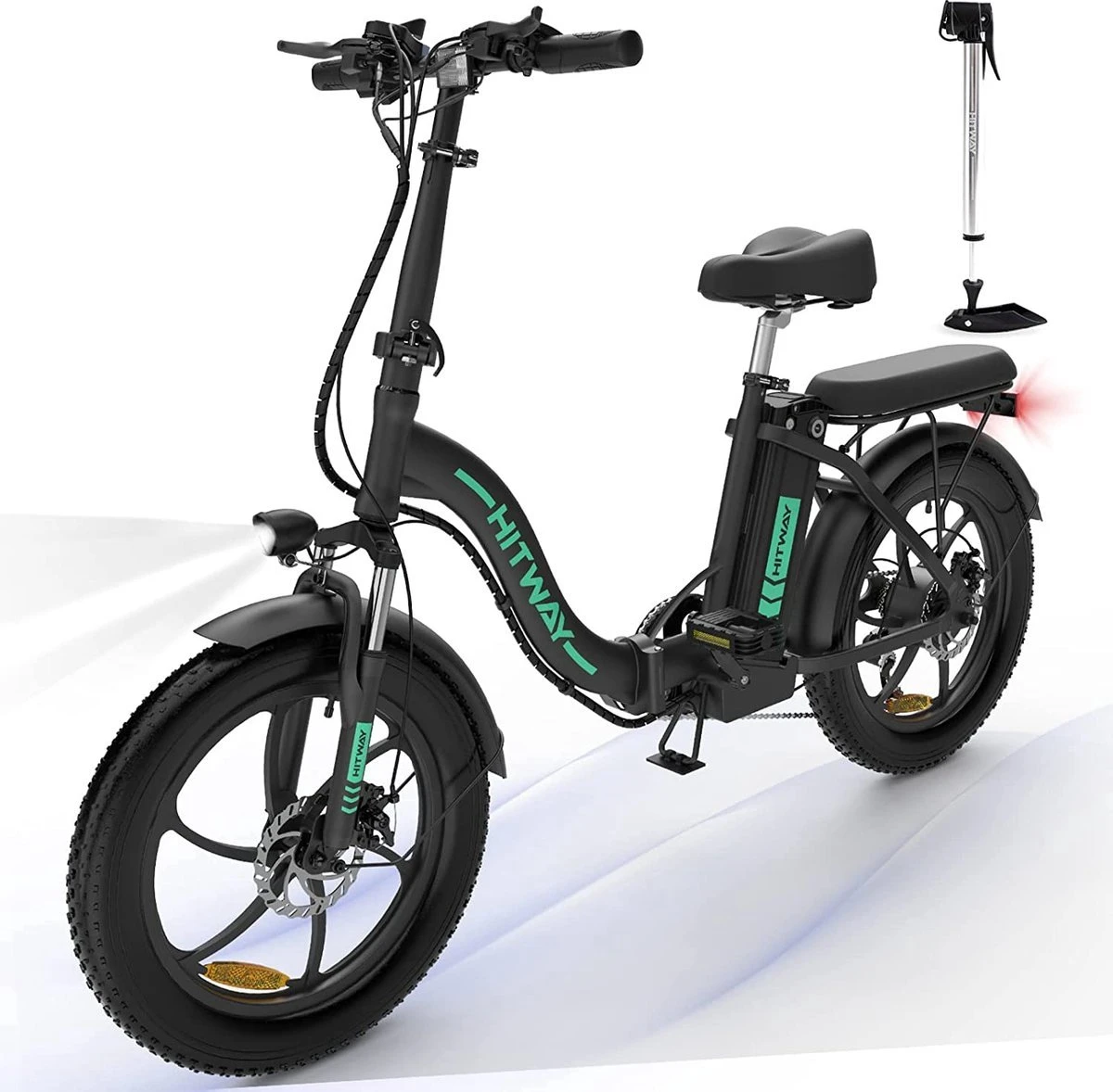 Hitway BK6 Elektrische Fiets | Opvouwbare E-bike | 20 Inch Fat Tire | 350W Motor | 10Ah | Zwart/Groen 1 Hitway BK6 Elektrische Fiets | Opvouwbare E-bike | 20 Inch Fat Tire | 350W Motor | 10Ah | Zwart/Groen