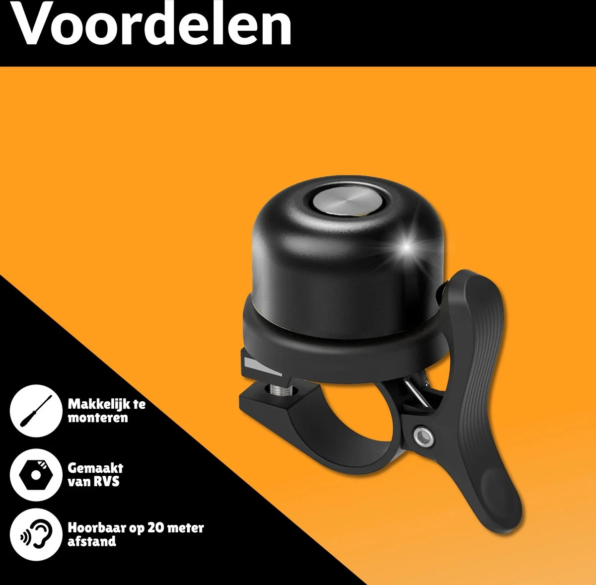 Andabo - Fietsbel - Airtag - Apple Airtag - Anti Diefstal - Tracker - Fietsaccessoire - Elektrische Step - Gps - Inclusief Schroevendraaier- Zwart 4 Andabo - Fietsbel - Airtag - Apple Airtag - Anti Diefstal - Tracker - Fietsaccessoire - Elektrische Step - Gps - Inclusief Schroevendraaier- Zwart - Afbeelding 4