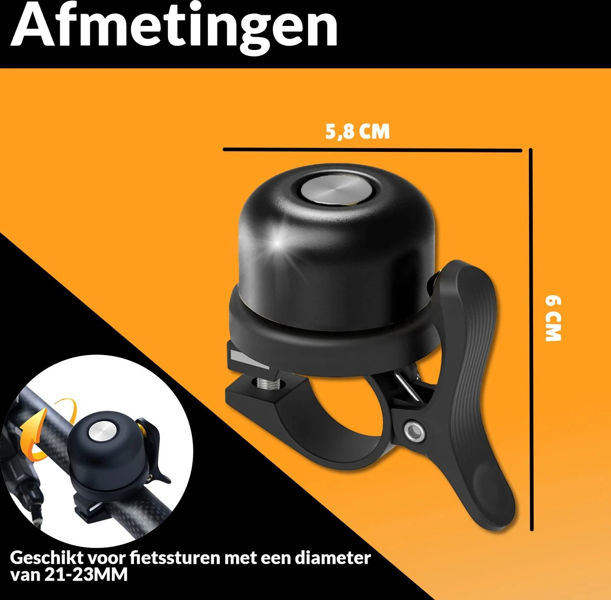 Andabo - Fietsbel - Airtag - Apple Airtag - Anti Diefstal - Tracker - Fietsaccessoire - Elektrische Step - Gps - Inclusief Schroevendraaier- Zwart 5 Andabo - Fietsbel - Airtag - Apple Airtag - Anti Diefstal - Tracker - Fietsaccessoire - Elektrische Step - Gps - Inclusief Schroevendraaier- Zwart - Afbeelding 5