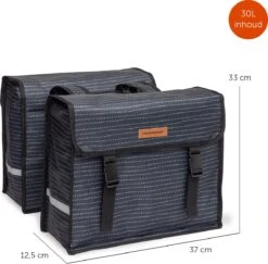 New Looxs Fiori Double Nomi Dubbele Fietstas - 30 Liter - Zwart 7 New Looxs Fiori Double Nomi Dubbele Fietstas - 30 Liter - Zwart -Fietsuitrustings Winkel 1200x1179 4