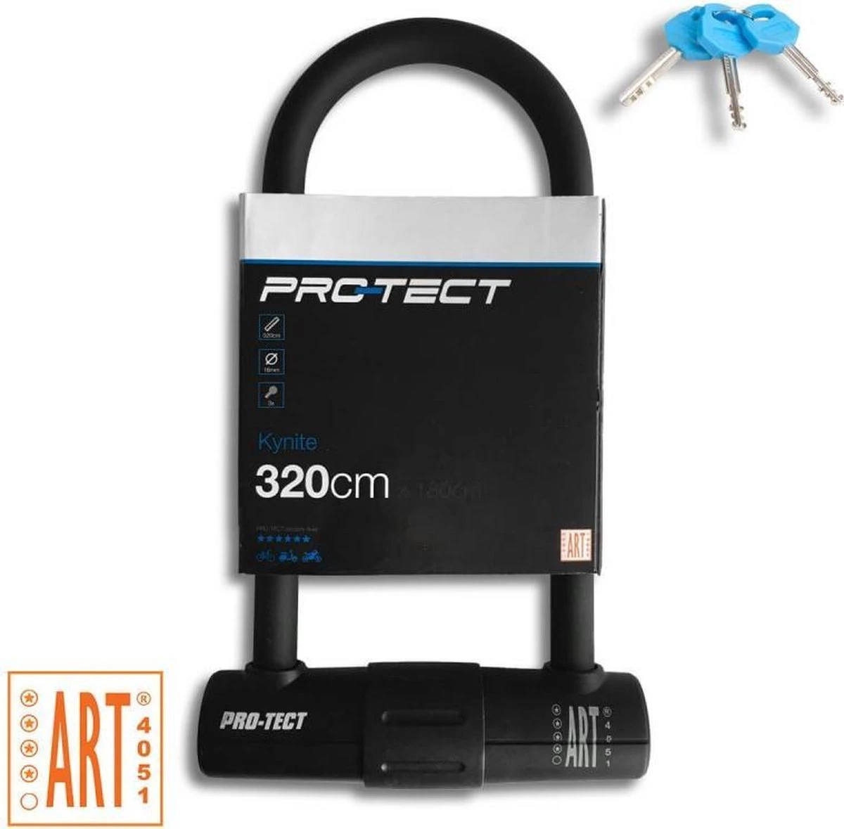 Pro-tect - Beugelslot - ART4 - 32 Mm - Zwart 10 Pro-tect - Beugelslot - ART4 - 32 Mm - Zwart - Afbeelding 10