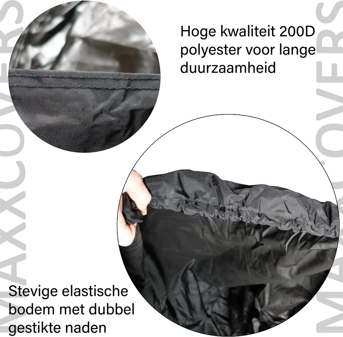 Maxxcovers Cargo Bakfietshoes - Voor 2-wielers Met Regentent Huif - Waterdicht - Zwart 4 Maxxcovers Cargo Bakfietshoes - Voor 2-wielers Met Regentent Huif - Waterdicht - Zwart - Afbeelding 4