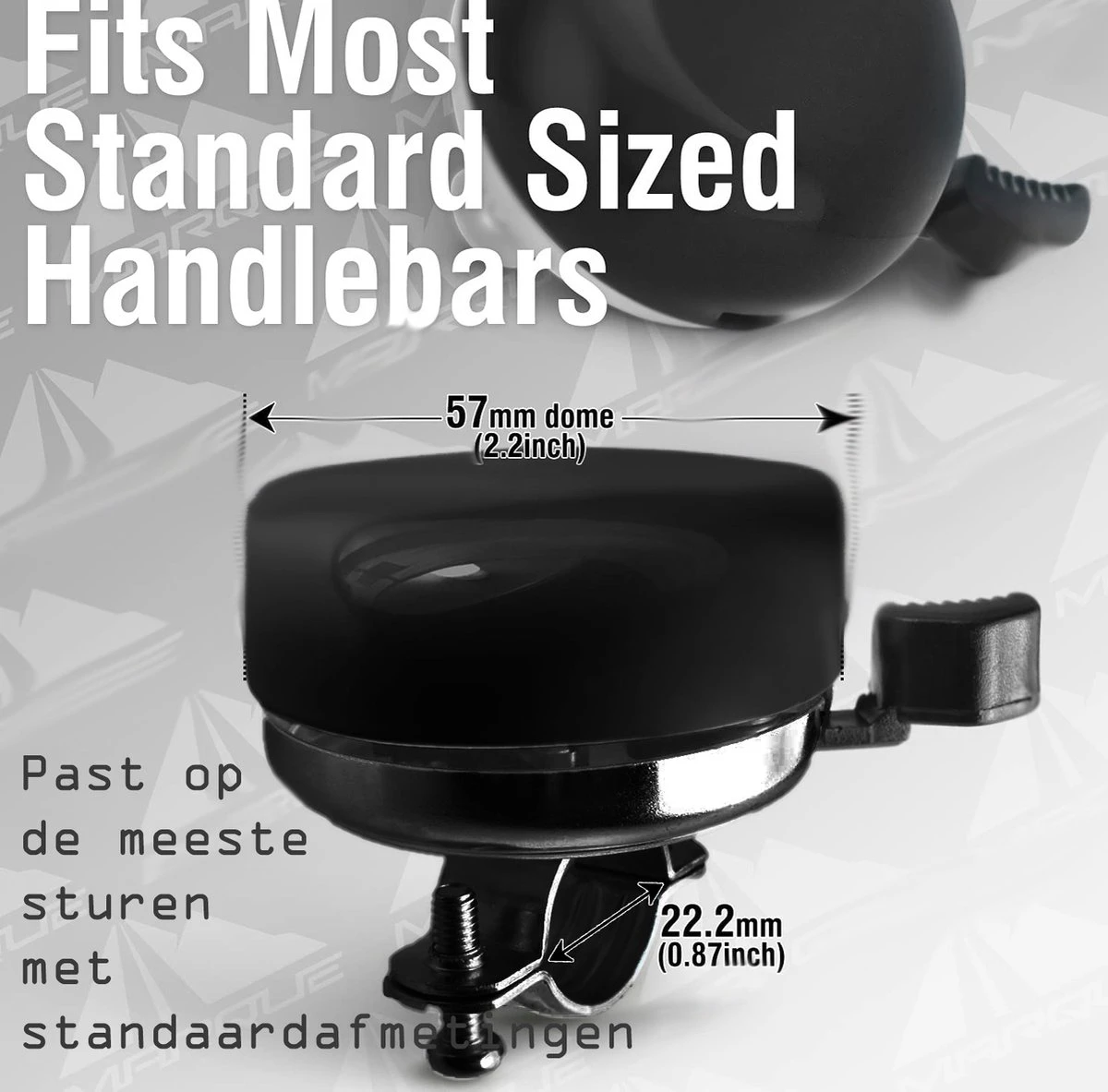 Fietsbel Zwart 5.5 Cm Stalen Fietsbel - Universele Fietsbel Zwart Hoorbare Klank. 6 Fietsbel Zwart 5.5 Cm Stalen Fietsbel - Universele Fietsbel Zwart Hoorbare Klank. - Afbeelding 6