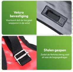 Ekostar® Online Shopping - Fietstassen Dubbel - Waterdicht - Fietstas - 46 Liter – Rood – Fietstassen Elektrische Fietsen -Fietsuitrustings Winkel 1200x1184 11
