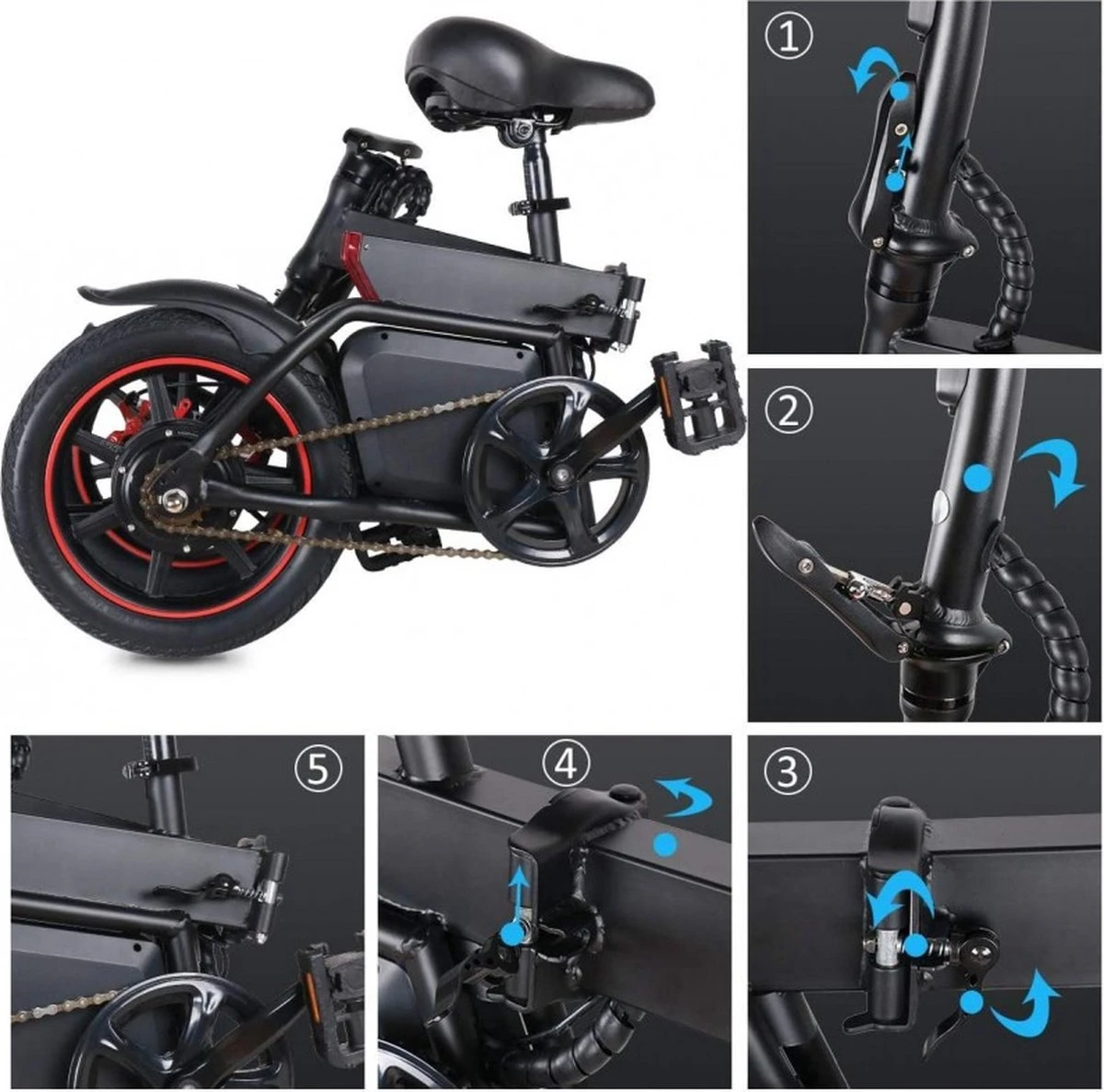 Windgoo B-20 Elektrische Vouwfiets - Snelheid 20 Km/h - 15 Km Bereik - Schijfremmen 19 Windgoo B-20 Elektrische Vouwfiets - Snelheid 20 Km/h - 15 Km Bereik - Schijfremmen - Afbeelding 19