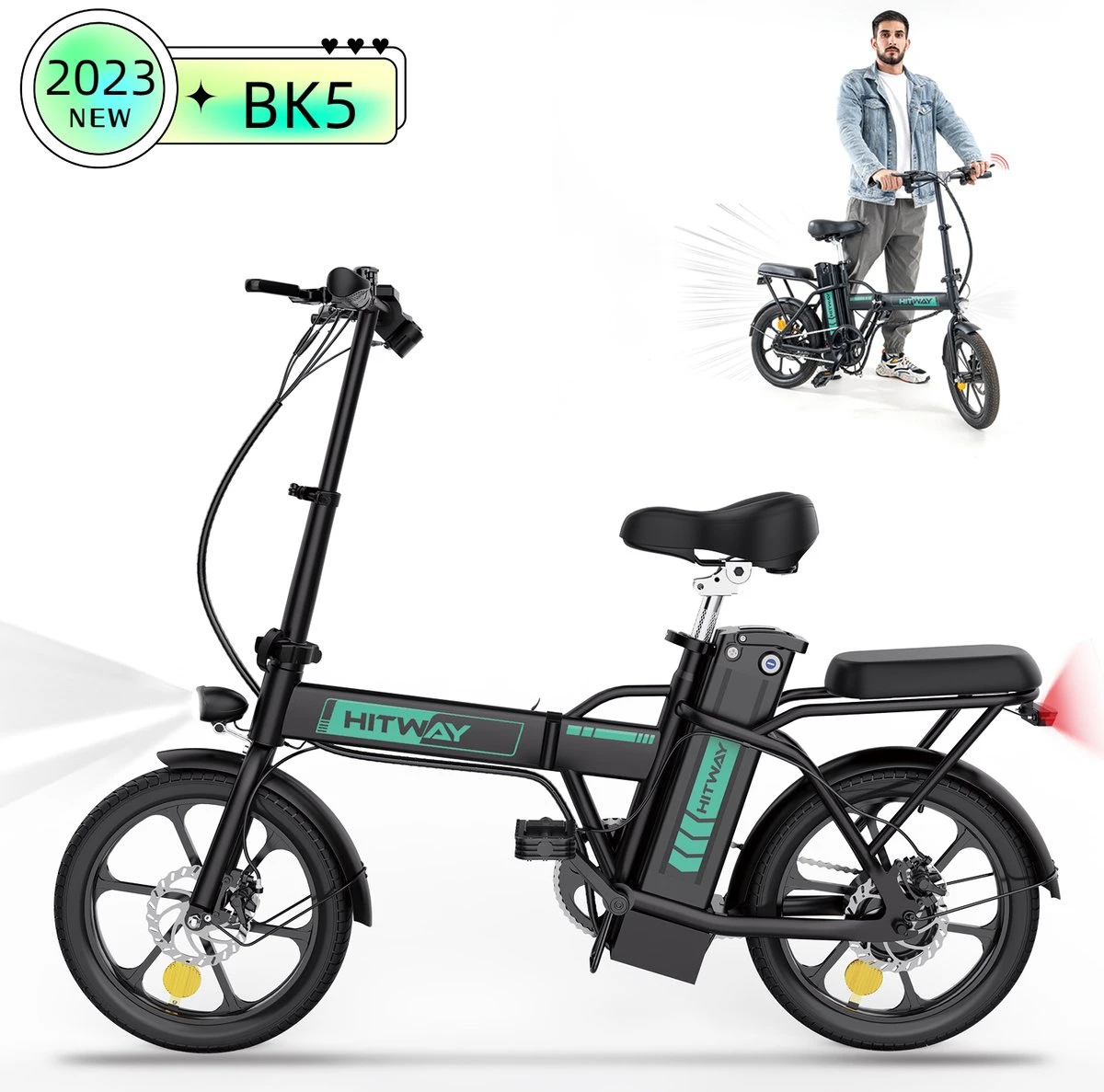 Hitway BK5 - Elektrische Fiets - E-Bike Opvouwbaar - 8,4Ah Accu- 2023 Model 1 Hitway BK5 - Elektrische Fiets - E-Bike Opvouwbaar - 8,4Ah Accu- 2023 Model