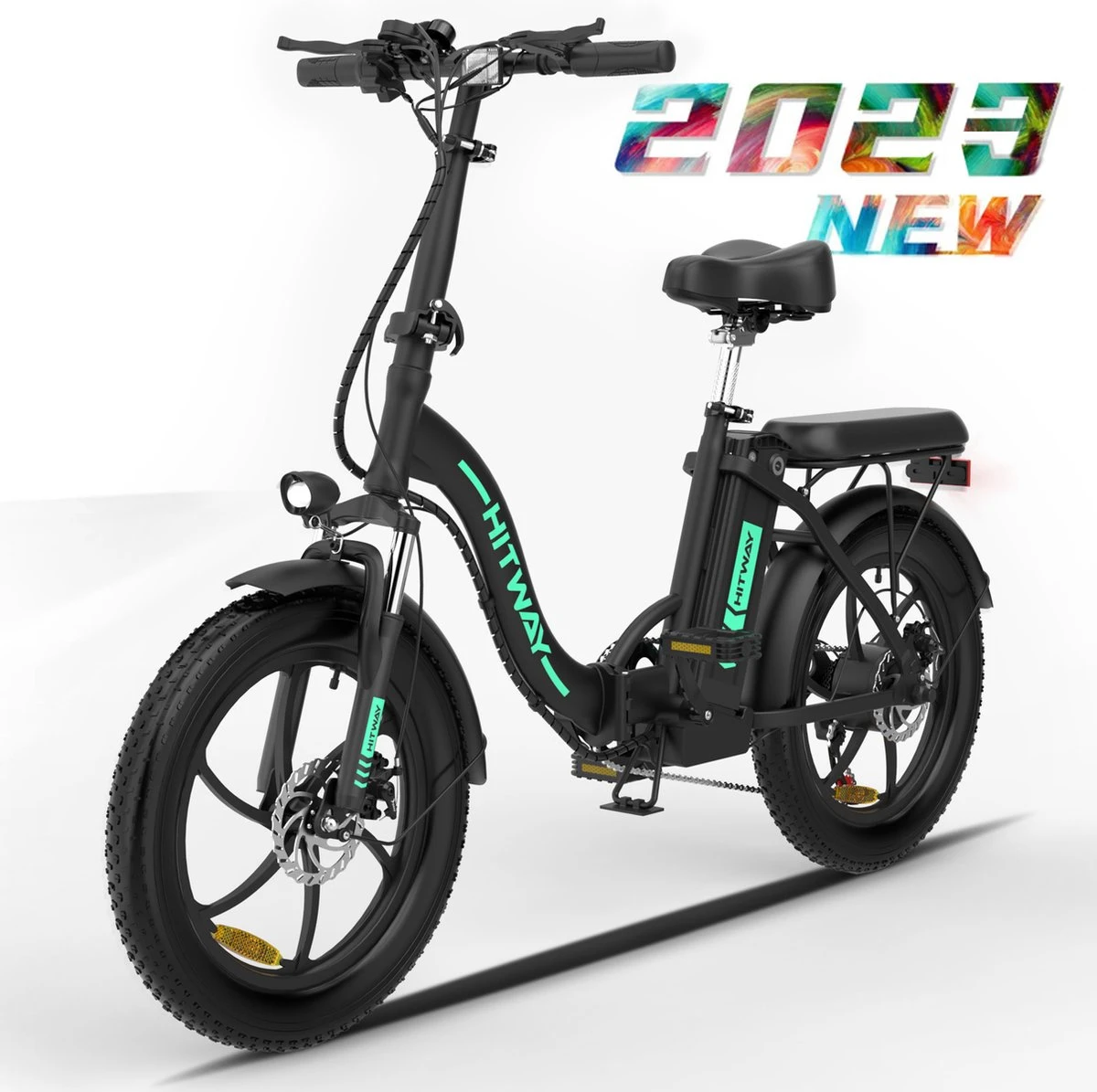 HITWAY Elektrische Fiets - E-Bike - 20 Inch- Fatbike - 250 W- Shimano 7 Versnellingen 1 HITWAY Elektrische Fiets - E-Bike - 20 Inch- Fatbike - 250 W- Shimano 7 Versnellingen