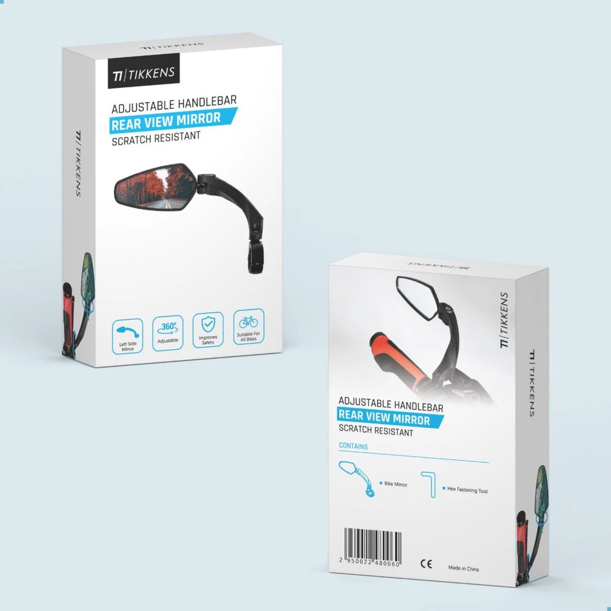 TIKKENS® Fietsspiegel Links - Verstelbaar - Fiets Spiegel Geschikt Voor E-bike, Speed-pedelec 6 TIKKENS® Fietsspiegel Links - Verstelbaar - Fiets Spiegel Geschikt Voor E-bike, Speed-pedelec - Afbeelding 6