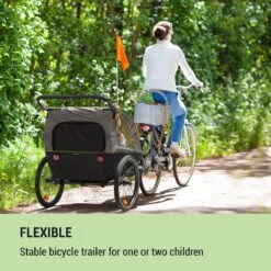 Klarfit Kiddy King Fietskar Voor Kinderen - Fietsaanhanger Voor 1 Tot 2 Kinderen Vanaf 12 Maanden - Joggerbuggy - Met Gaas En Regehoes - Inclusief Opbergruimte -Fietsuitrustings Winkel 1200x1200 1109