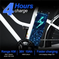 Elektrische Fiets E-Fietsen | E-bike- 26 Inch - Volwassen 250w Elektrische Fiets Volwassen-BK1-Wit -Fietsuitrustings Winkel 1200x1200 1168