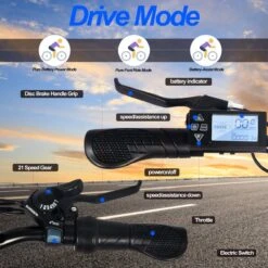 HITWAY 26 Inch E-bike, Elektrische Fiets Voor Heren En Dames, Pedelec Stadsfietsen, 250 W Motor, 36 V/11,2 Ah E-bike, Shimano 7 Versnellingen, 35-90 Km| Wit / Blauw -Fietsuitrustings Winkel 1200x1200 1194