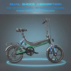 Merkloos Hitway 14F005 Elektrische Fiets E-bike | Opvouwbaar | 250W Motor | 7.5Ah | 16" | Zwart / Groen -Fietsuitrustings Winkel 1200x1200 1257