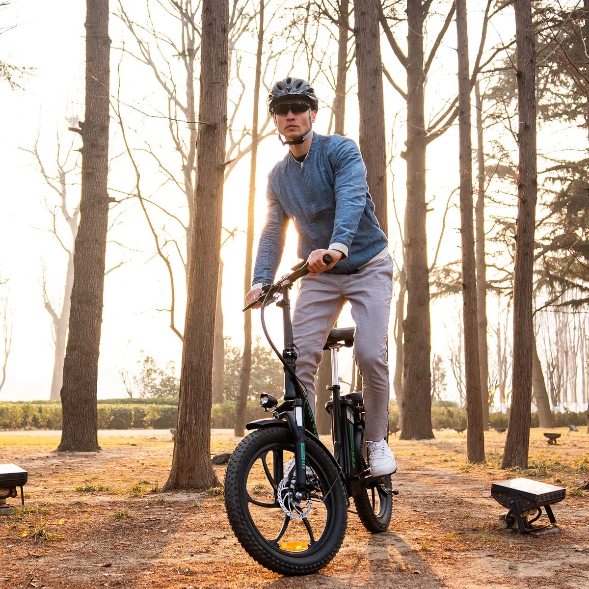 HITWAY E-Bike Elektrische Fiets 20 Inch Fat Tire E-Bicycle Vouwfiets, 250 W, 11,2 Ah Accu, Max. Bereik Tot 35-90 Km, Offroad-mountainbike Met Shimano 7-versnellingen, City EBike Met Slot,Groen Zwart 9 HITWAY E-Bike Elektrische Fiets 20 Inch Fat Tire E-Bicycle Vouwfiets, 250 W, 11,2 Ah Accu, Max. Bereik Tot 35-90 Km, Offroad-mountainbike Met Shimano 7-versnellingen, City EBike Met Slot,Groen Zwart - Afbeelding 9