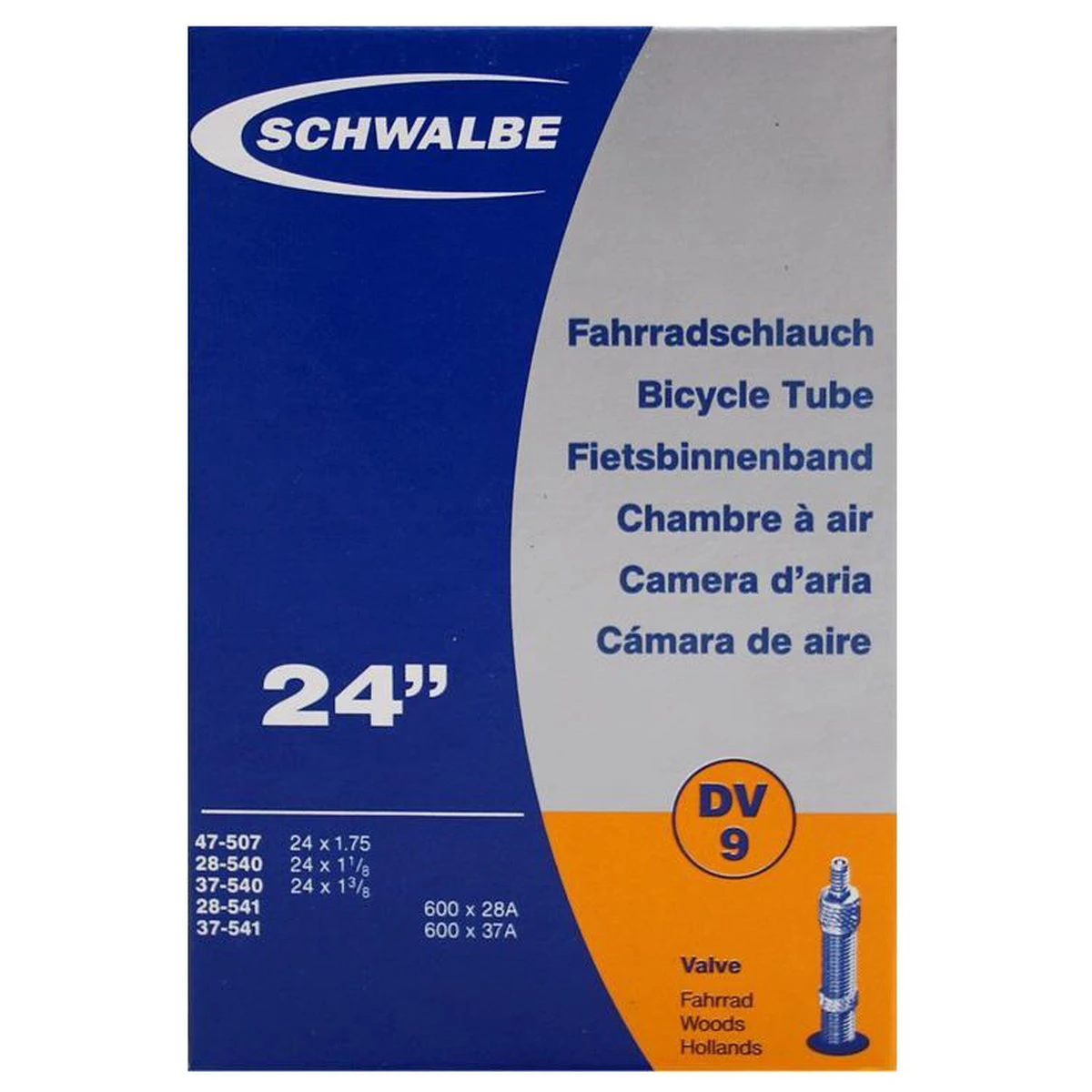 Schwalbe Binnenband - DV9 - 24 Inch X 1 1/8 - 1.75 - Hollands Ventiel - 32mm 9 Schwalbe Binnenband - DV9 - 24 Inch X 1 1/8 - 1.75 - Hollands Ventiel - 32mm - Afbeelding 9