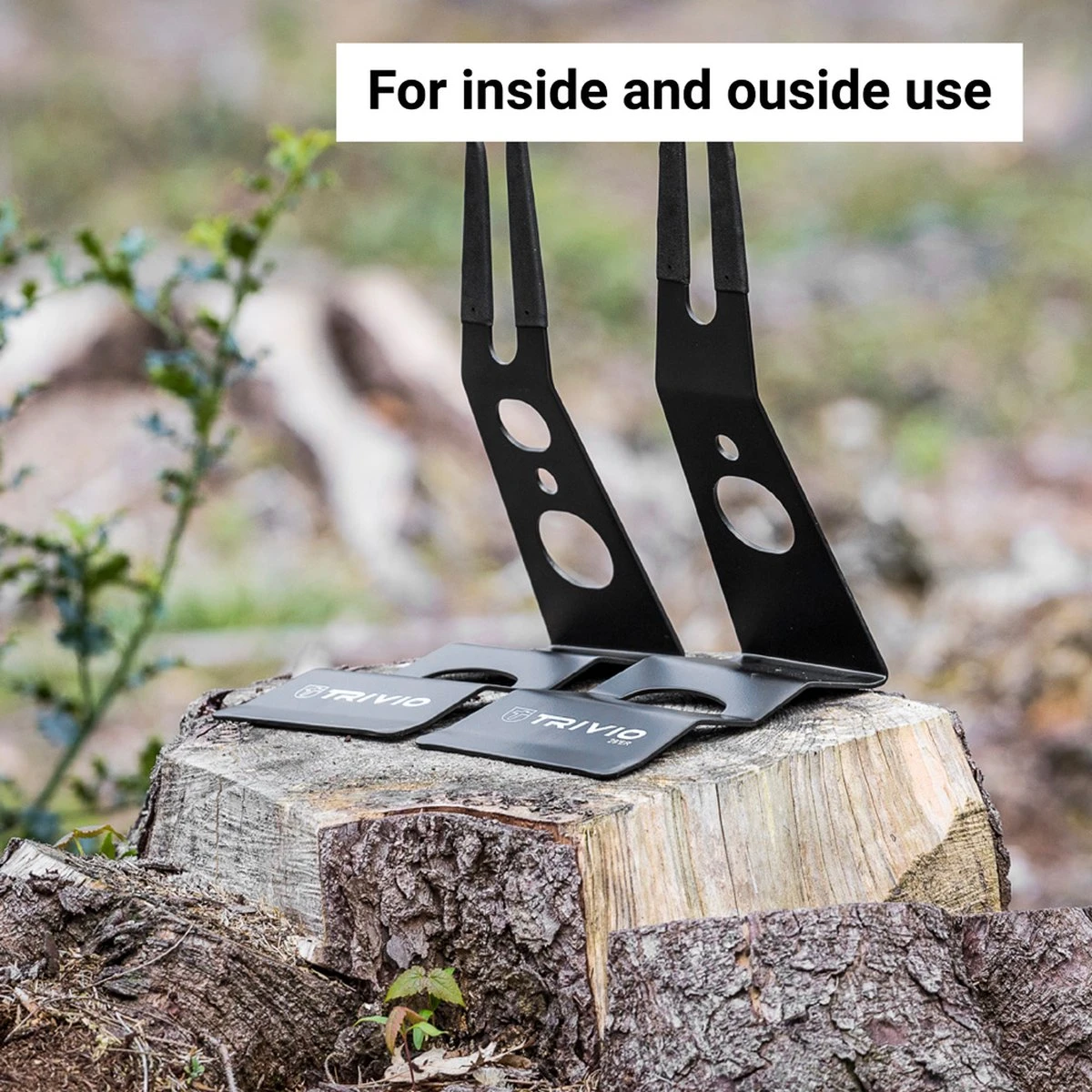 TRIVIO - Fietsstandaard - Zwart - Staal 6 TRIVIO - Fietsstandaard - Zwart - Staal - Afbeelding 6