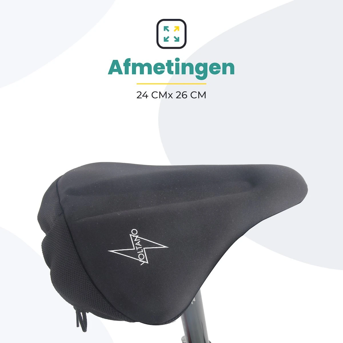 Voltano Luxe Gel Zadelhoes Fiets – Zwart – Met Uitsparing – Brede Fietszadels - 100% Waterdicht - Universele Zadeldek 4 Voltano Luxe Gel Zadelhoes Fiets – Zwart – Met Uitsparing – Brede Fietszadels - 100% Waterdicht - Universele Zadeldek - Afbeelding 4