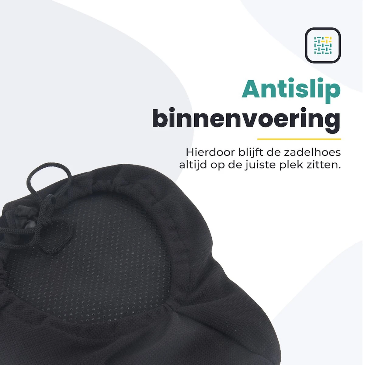 Voltano Luxe Gel Zadelhoes Fiets – Zwart – Met Uitsparing – Brede Fietszadels - 100% Waterdicht - Universele Zadeldek 5 Voltano Luxe Gel Zadelhoes Fiets – Zwart – Met Uitsparing – Brede Fietszadels - 100% Waterdicht - Universele Zadeldek - Afbeelding 5