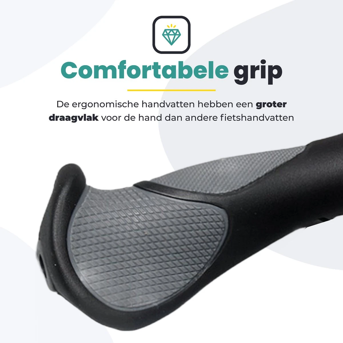 Voltano Ergonomisch Gevormde Fiets Handvatten - Handvat Eenvoudig En Stevig Vastzetten Met Imbus - Inclusief Bevestigingsmateriaal - Anti Plak Coating - Verhoogde Grip Fietshandvatten 5 Voltano Ergonomisch Gevormde Fiets Handvatten - Handvat Eenvoudig En Stevig Vastzetten Met Imbus - Inclusief Bevestigingsmateriaal - Anti Plak Coating - Verhoogde Grip Fietshandvatten - Afbeelding 5