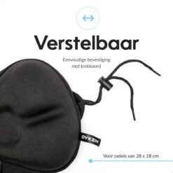 Dyken Zadelhoes Fiets Gel - Zadeldek - Universele Fietszadelhoes - Smalle Zadels - Zwart -Fietsuitrustings Winkel 1200x1200 330