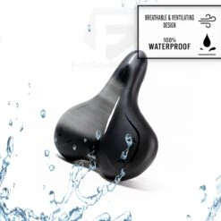 Voltano City / Tour Fietszadel - Comfortabel Gel Zadel - Met Uitsparing - Unisex - Zwart - Elastomeren Vering Voor Extra Comfort -Fietsuitrustings Winkel 1200x1200 408