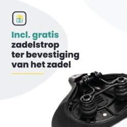 Voltano City XXXL Fietszadel – Unisex Extra Breed Fietszadel – Tegen Zadelpijn – 100% Waterdicht – Incl. Gratis Zadelstrop - Zwart -Fietsuitrustings Winkel 1200x1200 414