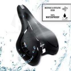 Voltano Trekking Fietszadel - Comfortabel Gel Zadel - Met Uitsparing - Inclusief Zadelstrop - 100% Waterdicht - Unisex - Zwart -Fietsuitrustings Winkel 1200x1200 421