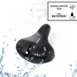 Voltano Pro Gel Fietszadel – Met Uitsparing – Zwart – Unisex - Inclusief Zadelstrop - Ergonomisch Gevormd - Elastomeer Vering -Fietsuitrustings Winkel 1200x1200 436