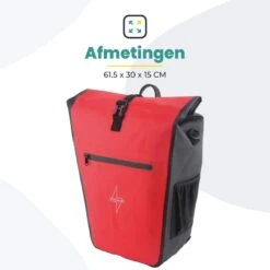 Voltano Luxe E-bike Fietstas 28L – Zwart / Rood – Pakaftas Met Laptop Vak – 100% Waterdicht - Met Gratis Schouderband 28 Voltano Luxe E-bike Fietstas 28L – Zwart / Rood – Pakaftas Met Laptop Vak – 100% Waterdicht - Met Gratis Schouderband -Fietsuitrustings Winkel 1200x1200 500