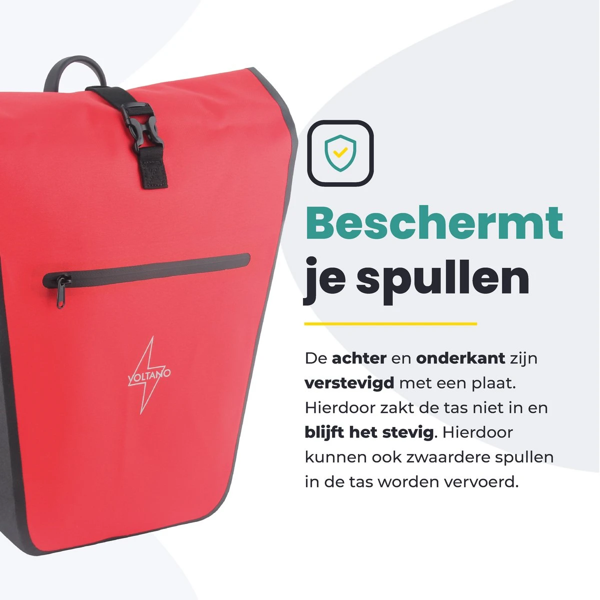 Voltano Luxe E-bike Fietstas 28L – Zwart / Rood – Pakaftas Met Laptop Vak – 100% Waterdicht - Met Gratis Schouderband 16 Voltano Luxe E-bike Fietstas 28L – Zwart / Rood – Pakaftas Met Laptop Vak – 100% Waterdicht - Met Gratis Schouderband - Afbeelding 16