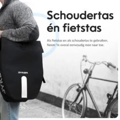 Dyken Fietstas Enkele - Waterdicht - 2-in-1 Fietstas - Schoudertas - 20L - Zwart 11 Dyken Fietstas Enkele - Waterdicht - 2-in-1 Fietstas - Schoudertas - 20L - Zwart -Fietsuitrustings Winkel 1200x1200 519