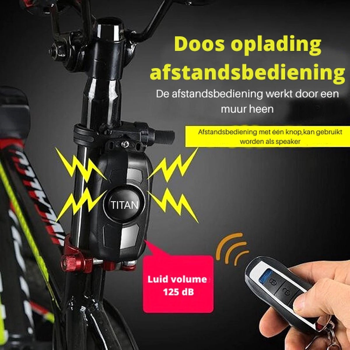 TITAN Fietsalarm - Anti-diefstal - Fietsalarm - Motor Alarm - Alarm Met Afstandsbediening 3 TITAN Fietsalarm - Anti-diefstal - Fietsalarm - Motor Alarm - Alarm Met Afstandsbediening - Afbeelding 3