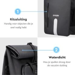 Dyken Fietstas Enkele - Waterdicht - Fietsrugzak - Schoudertas - 25L - Zwart 12 Dyken Fietstas Enkele - Waterdicht - Fietsrugzak - Schoudertas - 25L - Zwart -Fietsuitrustings Winkel 1200x1200 544