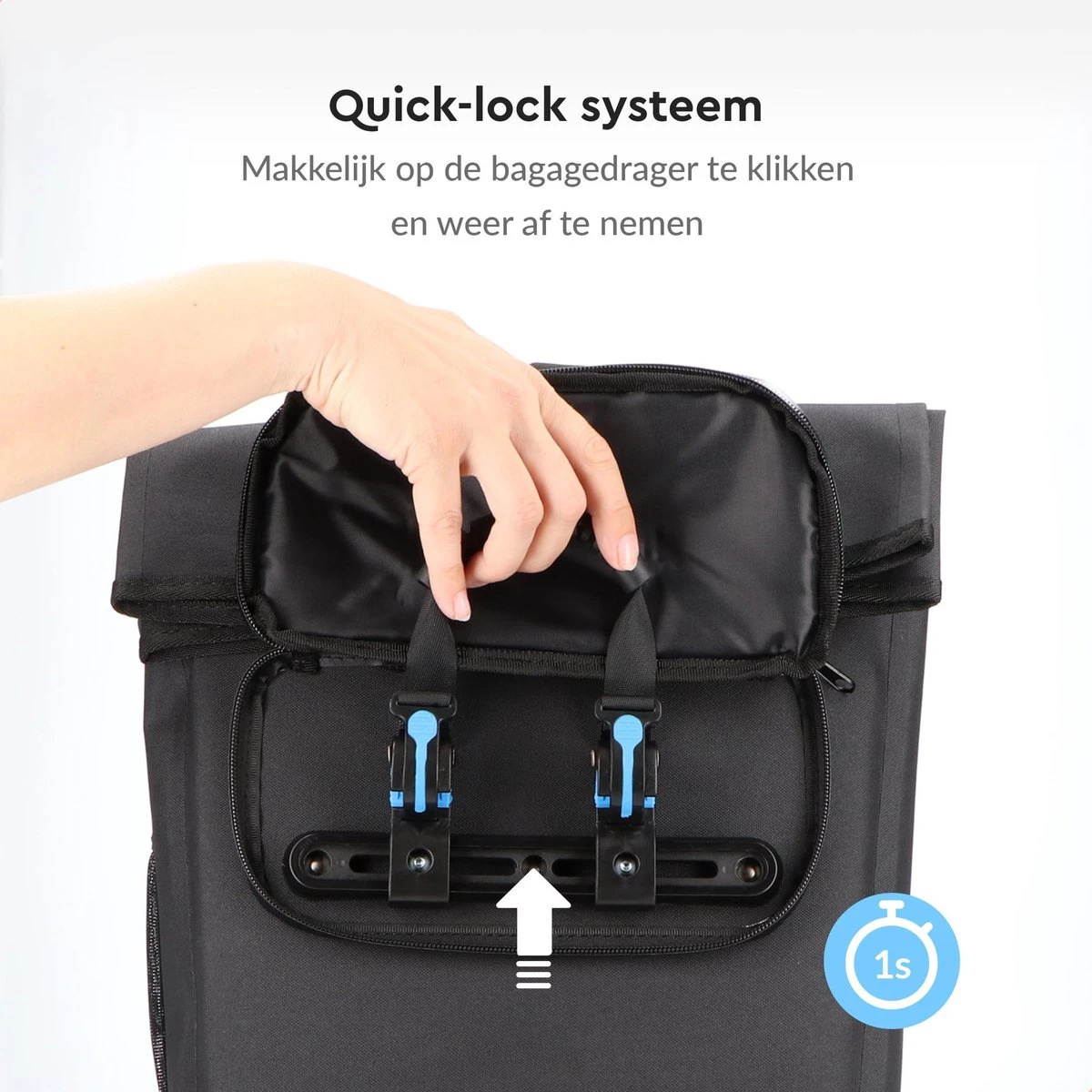 Dyken Fietstas Enkele - Waterdicht - Fietsrugzak - Schoudertas - 25L - Zwart 6 Dyken Fietstas Enkele - Waterdicht - Fietsrugzak - Schoudertas - 25L - Zwart - Afbeelding 6