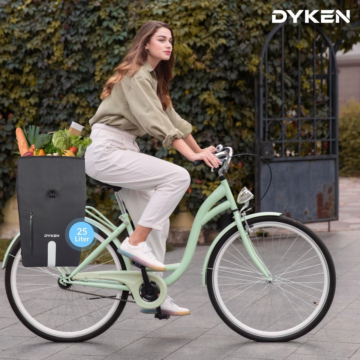Dyken Fietstas Enkele - Waterdicht - Fietsrugzak - Schoudertas - 25L - Zwart 8 Dyken Fietstas Enkele - Waterdicht - Fietsrugzak - Schoudertas - 25L - Zwart - Afbeelding 8