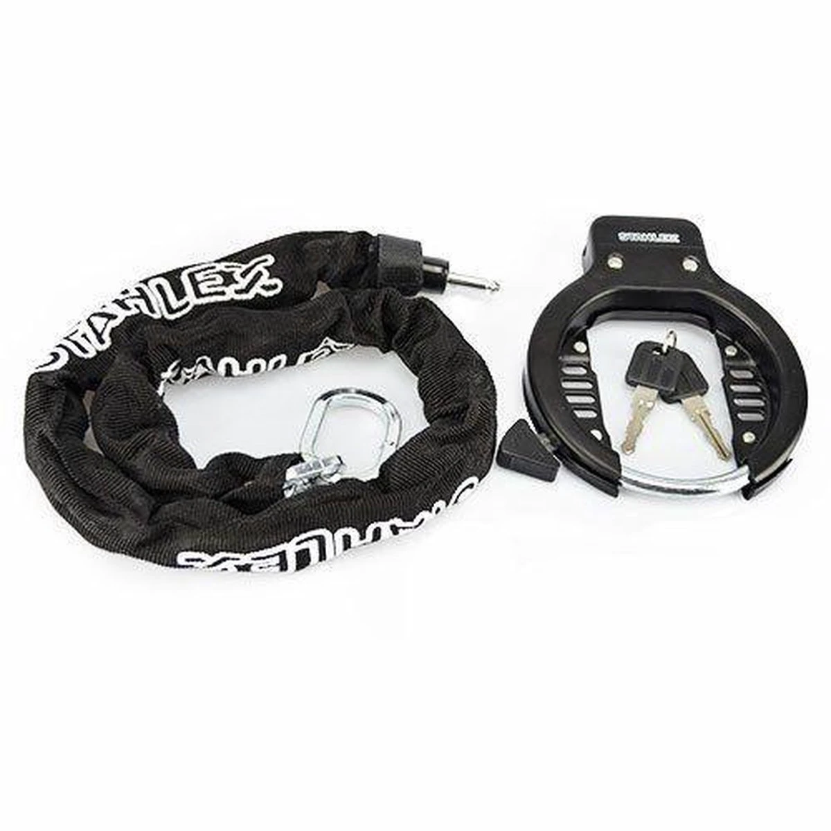 Stahlex Ringslot + Insteekketting 5.5mm X 90cm | Zwart 2 Stahlex Ringslot + Insteekketting 5.5mm X 90cm | Zwart - Afbeelding 2