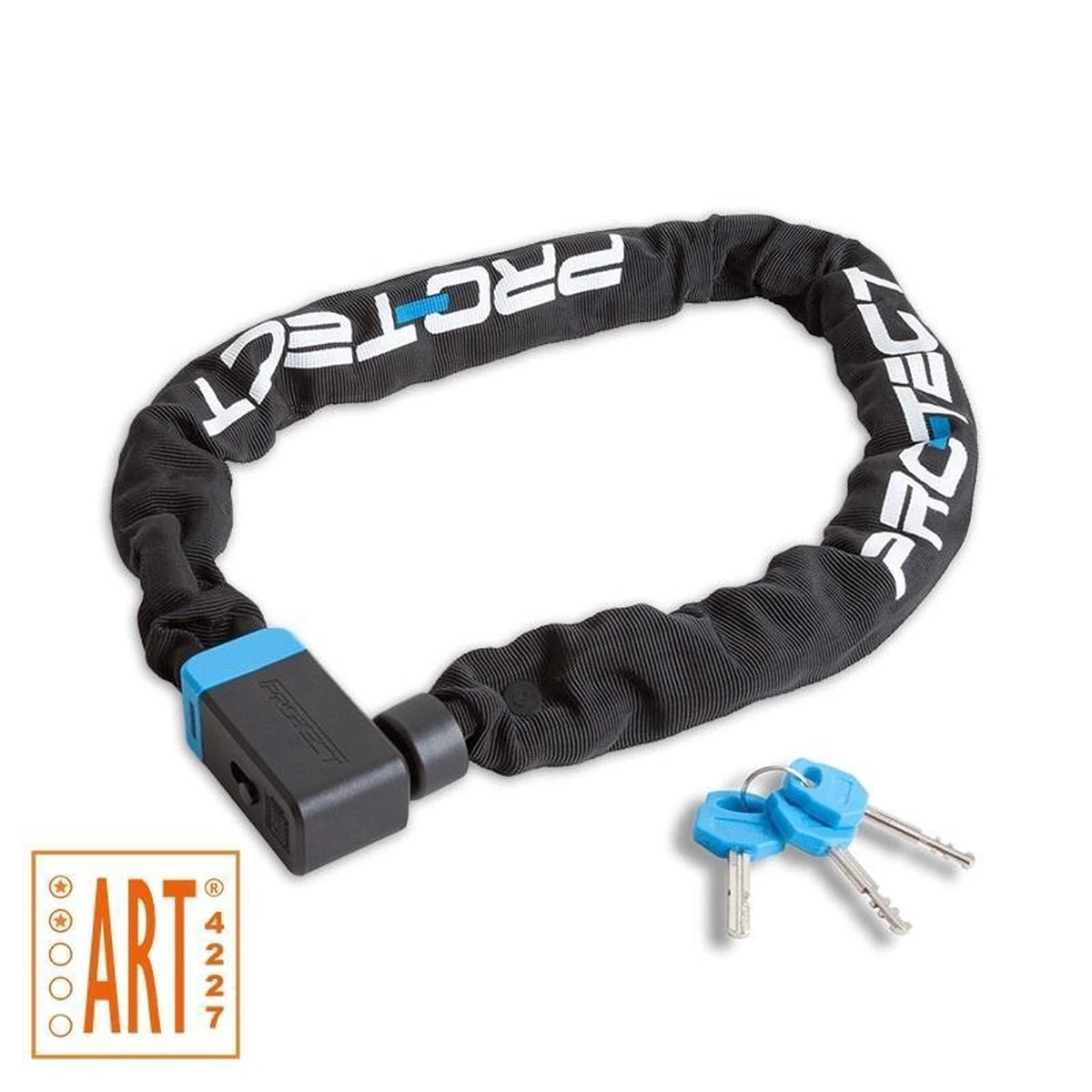 Pro-Tect Cubic ART2 Kettingslot | Premium Kwaliteit | 9mm X 95cm | Gehard Staal | 2100g | Fietsslot E-bike Slot Brommerslot 5 Pro-Tect Cubic ART2 Kettingslot | Premium Kwaliteit | 9mm X 95cm | Gehard Staal | 2100g | Fietsslot E-bike Slot Brommerslot - Afbeelding 5