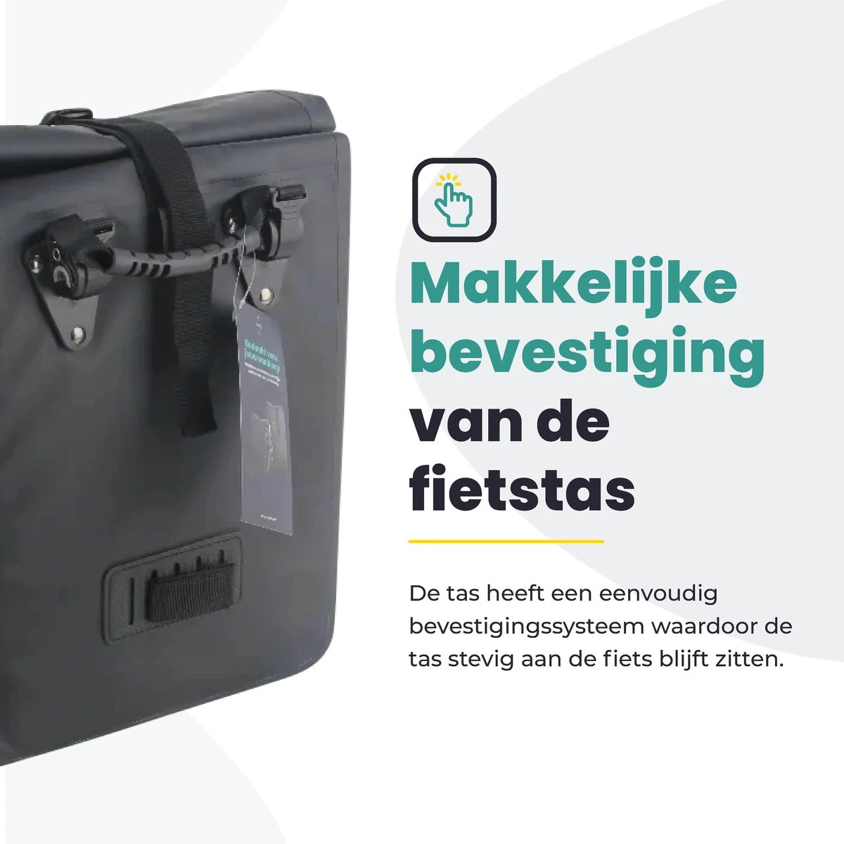 Voltano Fietstas 16L – Zwart – Enkele Pakaftas – 100% Waterdicht - Gratis Schouderband 6 Voltano Fietstas 16L – Zwart – Enkele Pakaftas – 100% Waterdicht - Gratis Schouderband - Afbeelding 6