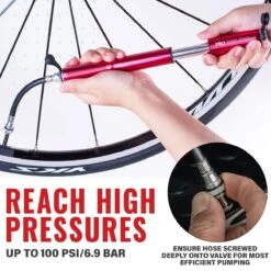 PRO BIKE TOOL Mini Luchtpomp Fiets, Fietspomp Voor Alle Ventielen (Presta & Schrader), Hoge Druk Tot 6,9 Bar / 100 PSI, Betrouwbare, Compacte & Lichtgewicht Framepomp, Pomp Voor Racefiets & Mountainbike. 10 PRO BIKE TOOL Mini Luchtpomp Fiets, Fietspomp Voor Alle Ventielen (Presta & Schrader), Hoge Druk Tot 6,9 Bar / 100 PSI, Betrouwbare, Compacte & Lichtgewicht Framepomp, Pomp Voor Racefiets & Mountainbike. -Fietsuitrustings Winkel 1200x1200 770