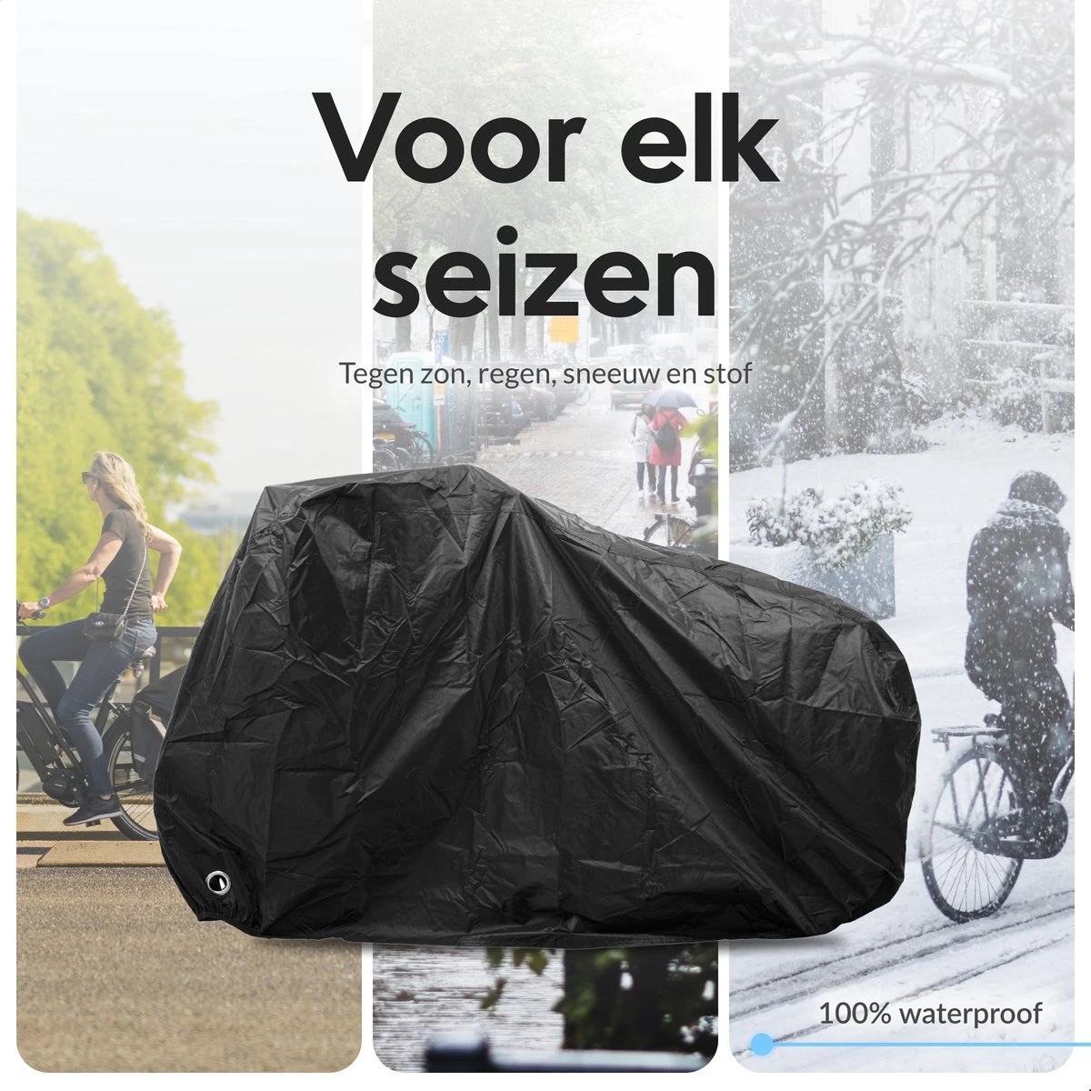 Dyken Fietshoes - Universele Fietsbeschermhoes - Waterdicht - Voor Fietsen En (kleine) Scooters - 300D Oxford - 1-2 Fietsen 6 Dyken Fietshoes - Universele Fietsbeschermhoes - Waterdicht - Voor Fietsen En (kleine) Scooters - 300D Oxford - 1-2 Fietsen - Afbeelding 6