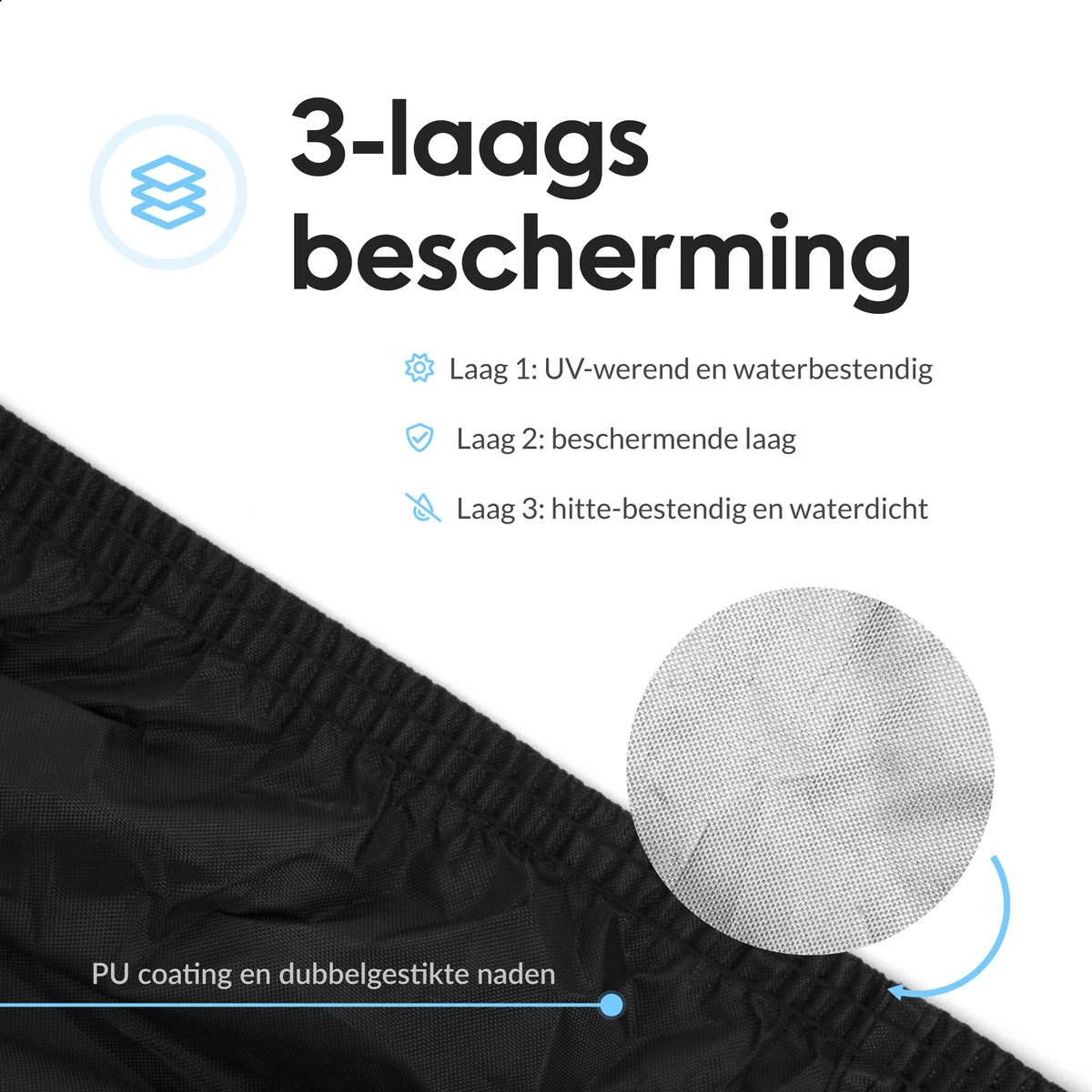 Dyken Fietshoes - Universele Fietsbeschermhoes - Waterdicht - Voor Fietsen En (kleine) Scooters - 300D Oxford - 1-2 Fietsen 7 Dyken Fietshoes - Universele Fietsbeschermhoes - Waterdicht - Voor Fietsen En (kleine) Scooters - 300D Oxford - 1-2 Fietsen - Afbeelding 7