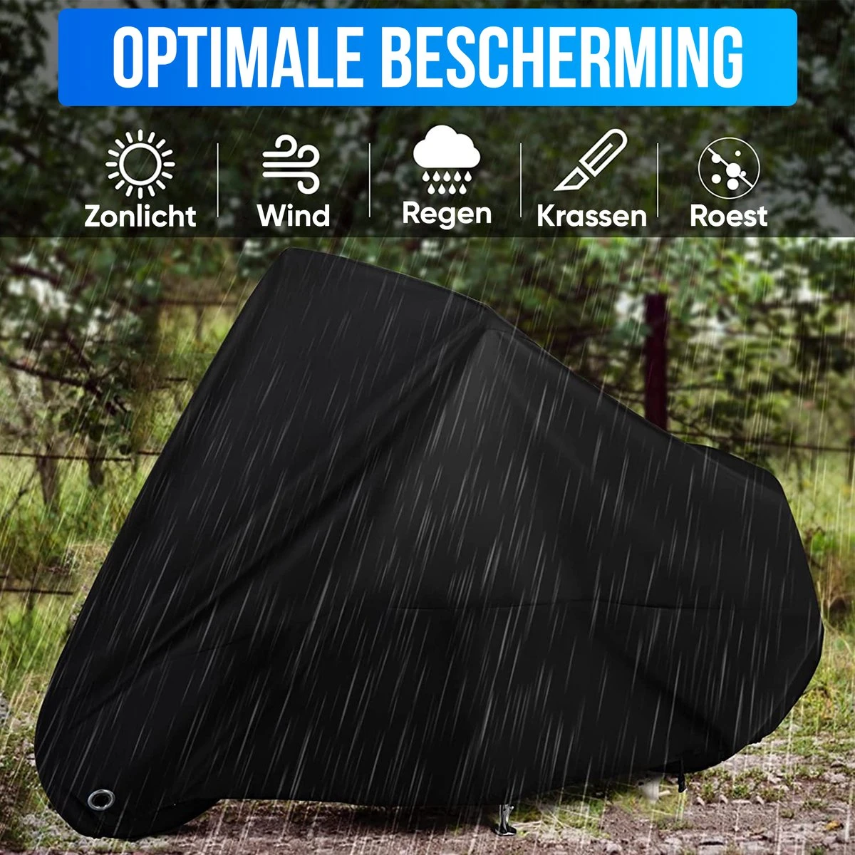 Strex Fietshoes Universeel Voor Alle Fietsen - Waterdicht Ultra Sterk Oxford - Fiets Hoes Voor 1/2 Fietsen - Incl. Opbergzak 2 Strex Fietshoes Universeel Voor Alle Fietsen - Waterdicht Ultra Sterk Oxford - Fiets Hoes Voor 1/2 Fietsen - Incl. Opbergzak - Afbeelding 2